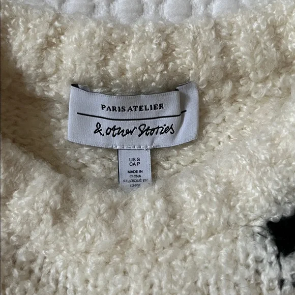 & Other Stories Cream Chunky Polka Dot Sweater - Picture 2 of 7